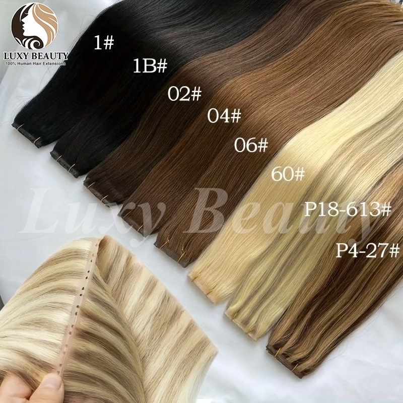 Invisible Tape In Extensions Real Hair - Extensions de cheveux humains à trame