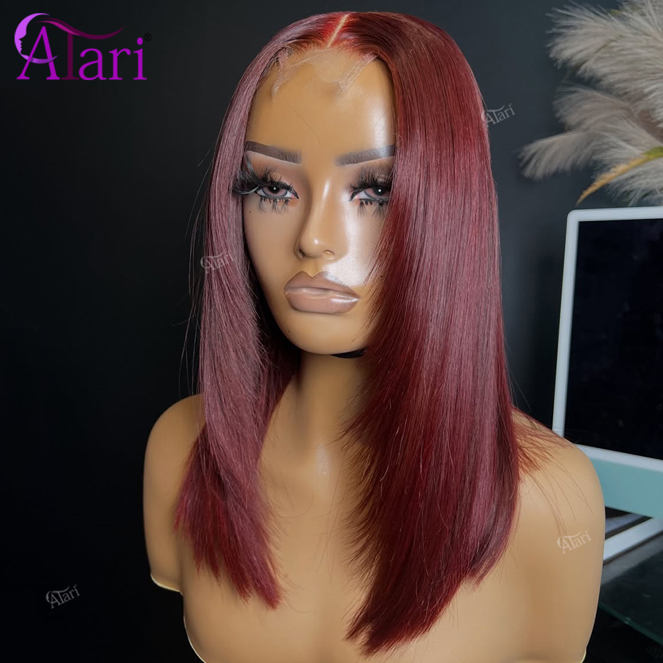 Pre Parted 13X4 Lace Front Bob Wig - Perruque Bob en cheveux humains 99J