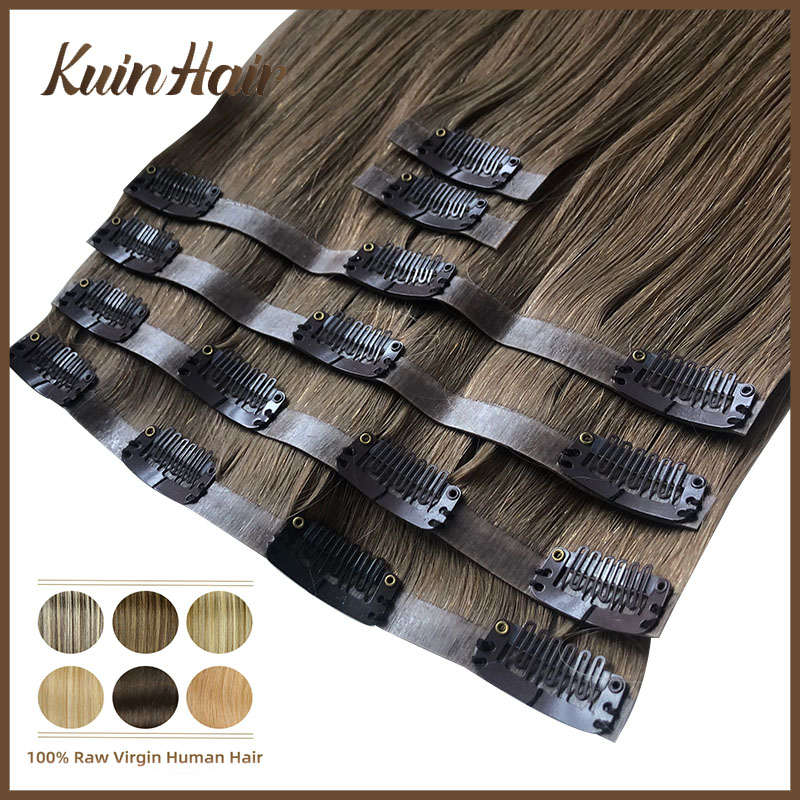 Seamless Clip In Hair Extensions Human Hair - Extensions de cheveux lisses et invisibles