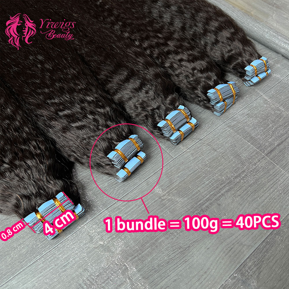 Invisible Tape In Extensions Real Hair - Extensions de cheveux lisses à bandes