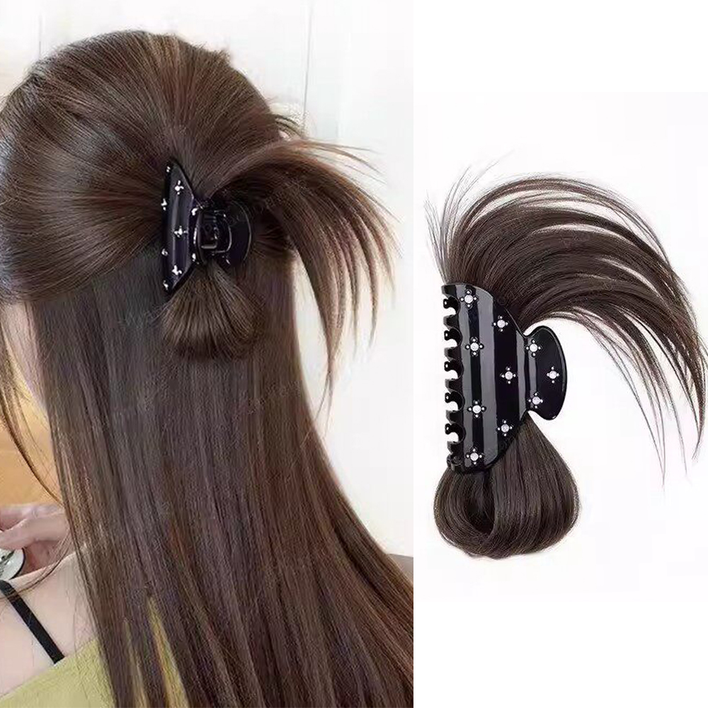 Claw Clip Messy Bun Hair Piece - Chignon désordonné et volumineux à pince,