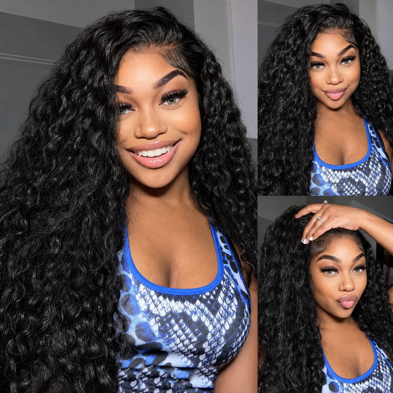Human Hair Wigs - Perruques ultra ajustées bouclées à 250