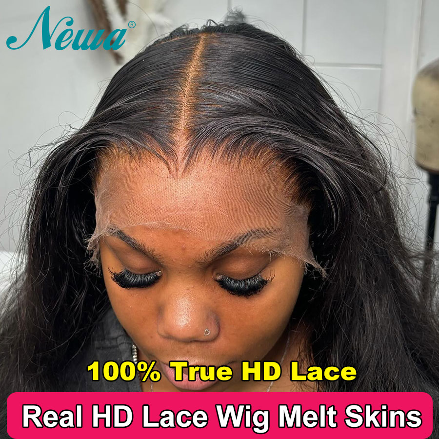 Hd Lace Frontal Wig Human Hair Pre Plucked - Perruque Naturelle Lisse Ultra Ajustée pour