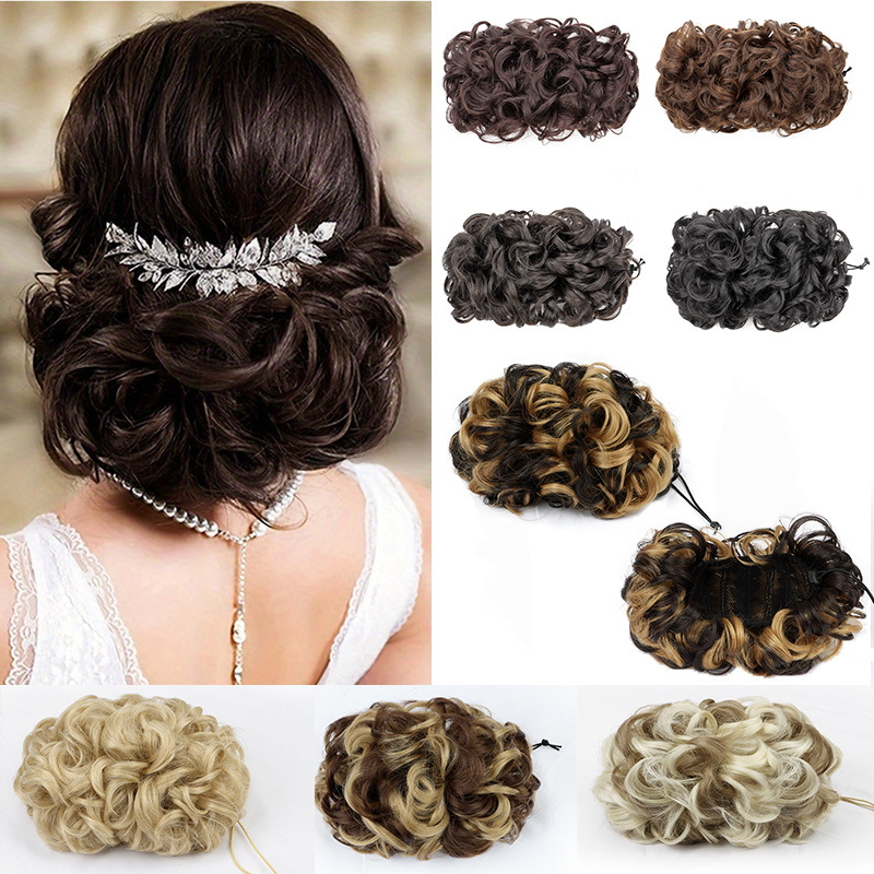 Claw Clip Messy Bun Hair Piece - Extension de chignon bouclé à pince