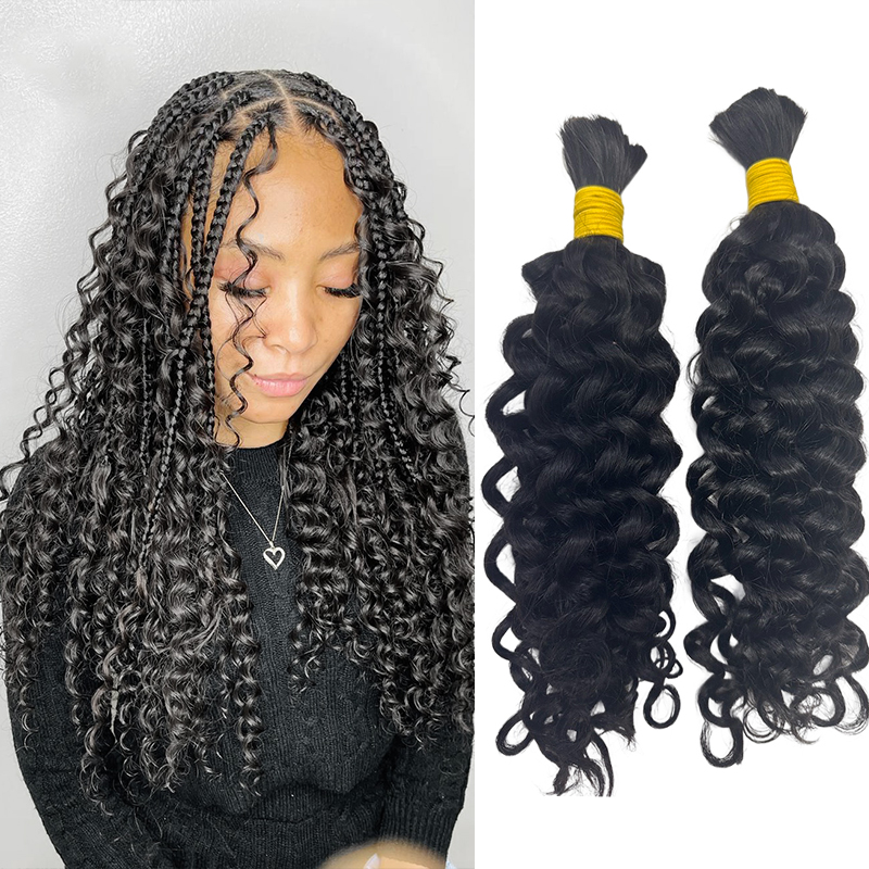 Water Wave Bulk Human Hair For Braiding - Cheveux humains en vrac Water Wave