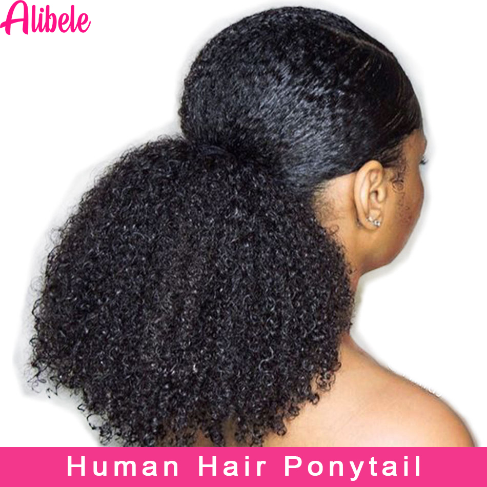 Seamless Clip In Hair Extensions Human Hair - Alibele-Extensions de Cheveux Humains Crépus Bouclés