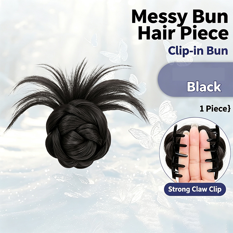 Claw Clip Messy Bun Hair Piece - Chignon désordonné et volumineux avec pince