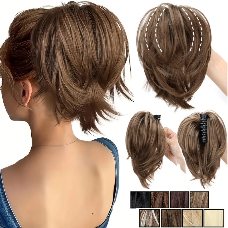 Claw Clip Messy Bun Hair Piece - WIGSIN – chouchous synthétiques en désordre,