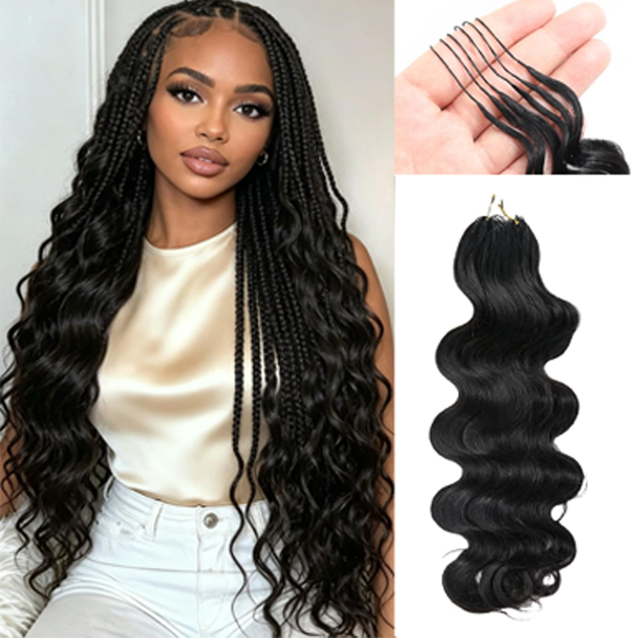 Water Wave Bulk Human Hair For Braiding - Extensions au crochet 100% cheveux humains