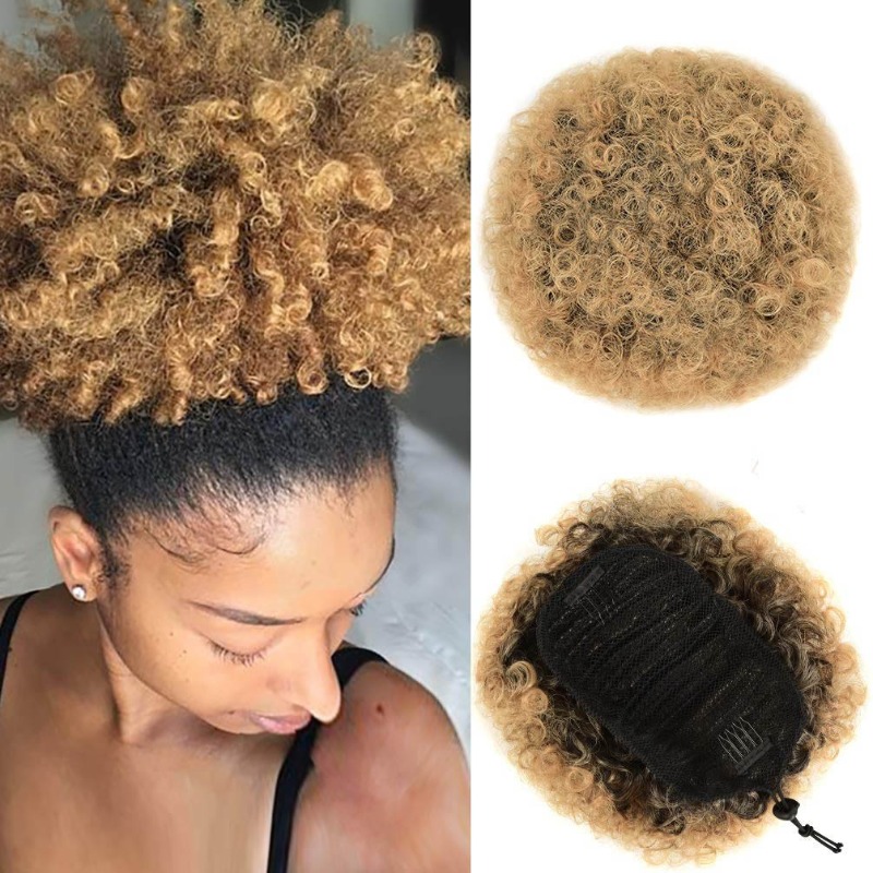 Drawstring Afro Curly Puff Ponytail - Chignon Afro Puff avec cordon de