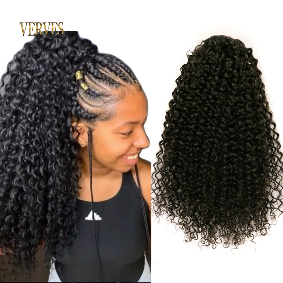 VERVES cordon synthétique bouf - Drawstring Afro Curly Puff Ponytail avis et prix