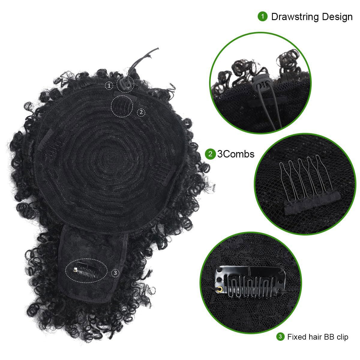 Afro Puff Kinky Curly Hair, Up - Drawstring Afro Curly Puff Ponytail avis et prix