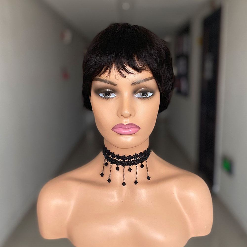 Perruques de cheveux humains d - Short Pixie Cut Wig Human Hair Cheap avis et prix