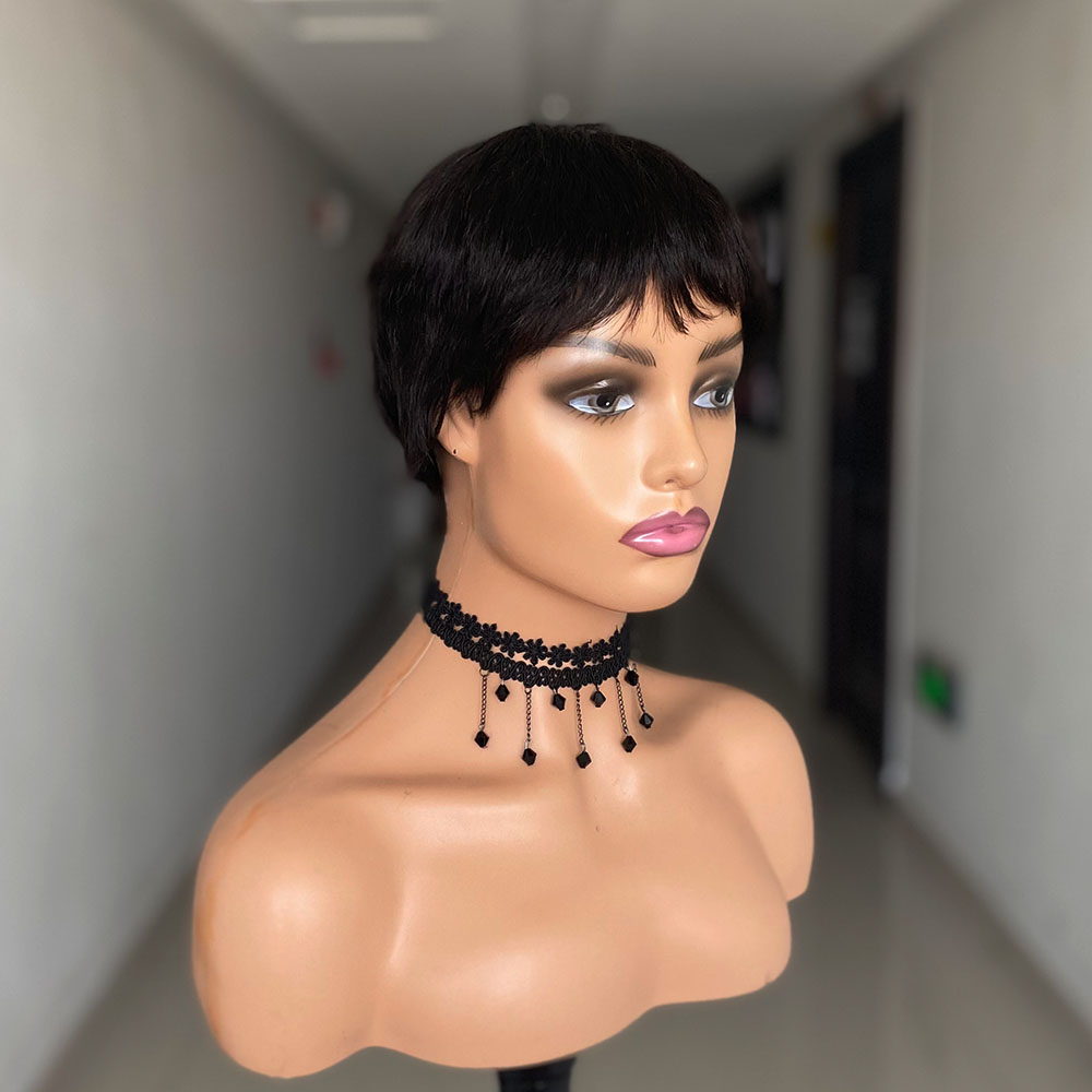Perruques de cheveux humains d - Short Pixie Cut Wig Human Hair Cheap avis et prix