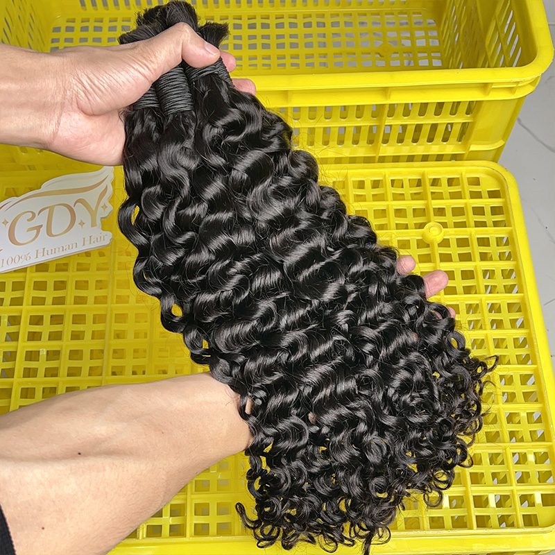 Cheveux humains 100% naturels  - Water Wave Bulk Human Hair For Braiding avis et prix