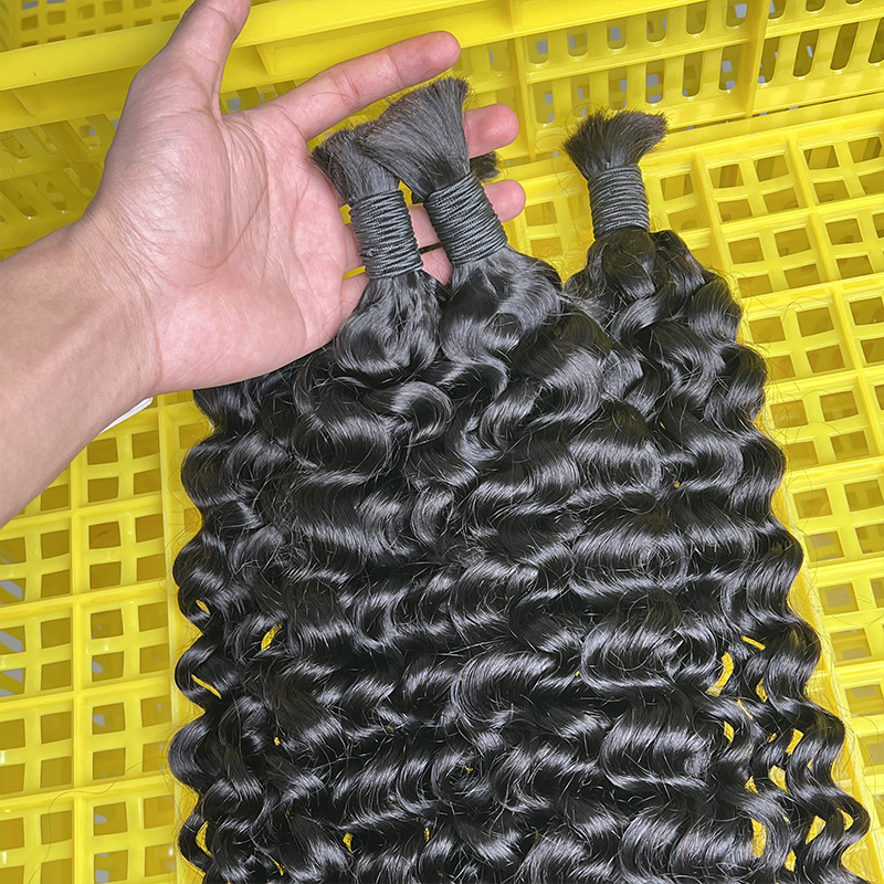 Cheveux humains 100% naturels  - Water Wave Bulk Human Hair For Braiding avis et prix