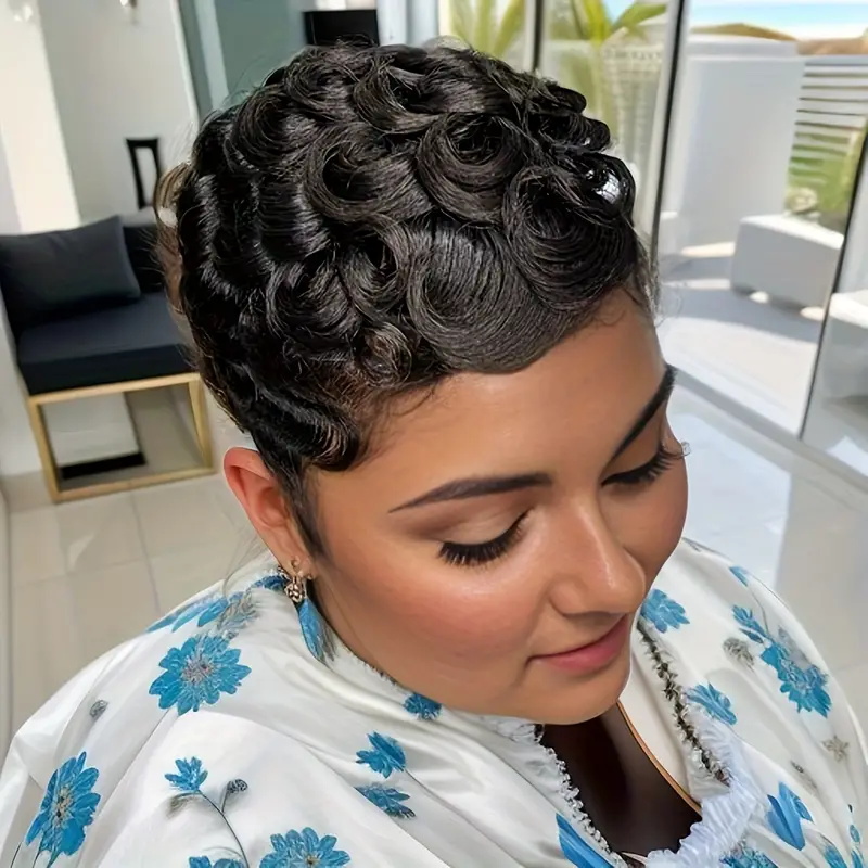 Perruque courte coupe pixie bo - Short Pixie Cut Wig Human Hair Cheap avis et prix