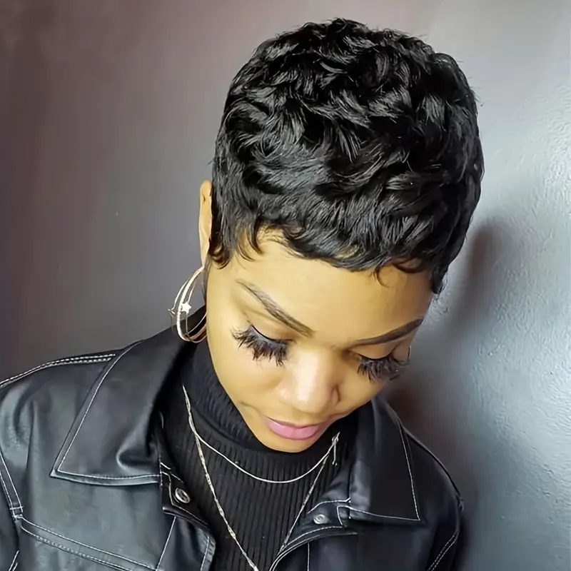 Perruque courte coupe pixie bo - Short Pixie Cut Wig Human Hair Cheap avis et prix