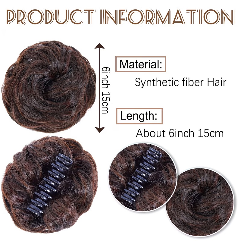 Chignon synthétique désordonné - Claw Clip Messy Bun Hair Piece avis et prix