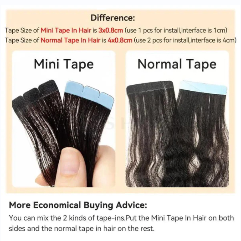 Mini bande Extensions de cheve - Invisible Tape In Extensions Real Hair avis et prix
