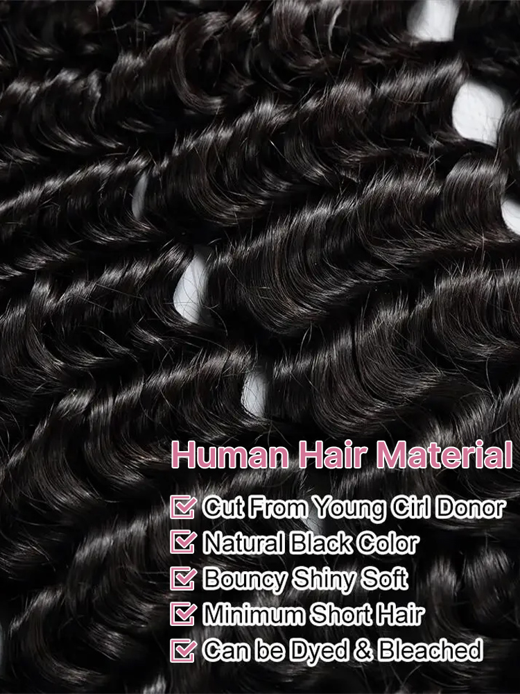 Perruques en cheveux humains à - Water Wave Bulk Human Hair For Braiding avis et prix