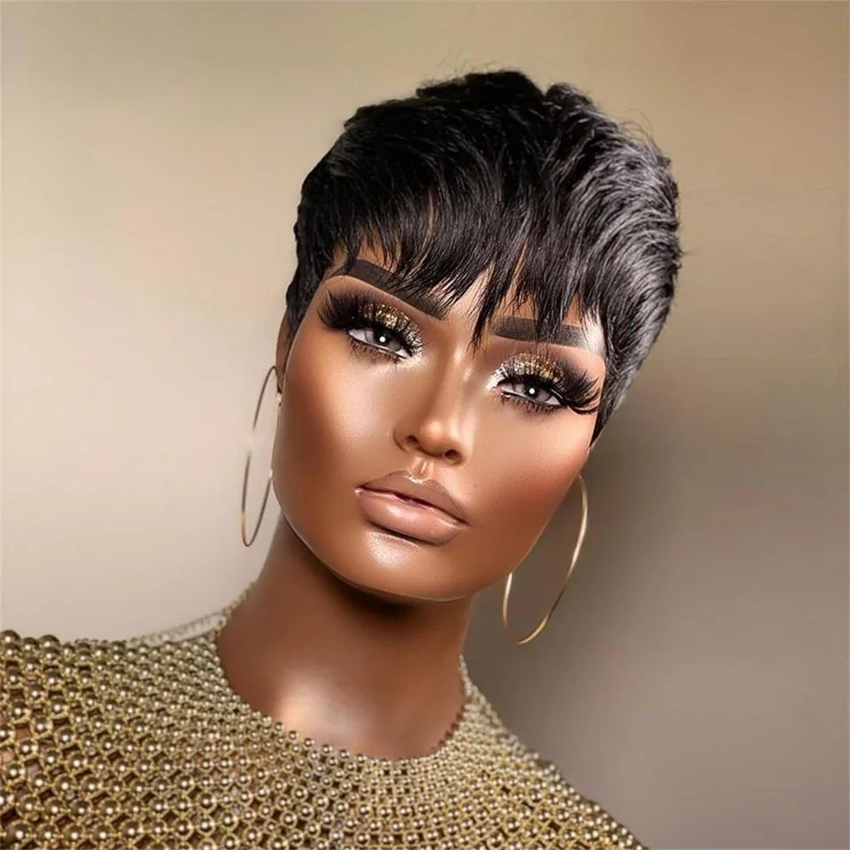 Perruque Bob courte droite cou - Short Pixie Cut Wig Human Hair Cheap avis et prix