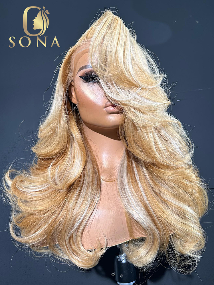 613 #   27 #   Perruque Lace F - 613 Blonde Body Wave Lace Front Wig avis et prix