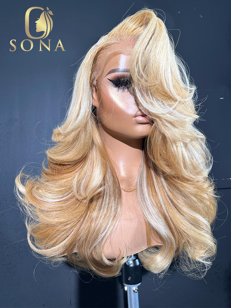 613 #   27 #   Perruque Lace F - 613 Blonde Body Wave Lace Front Wig avis et prix