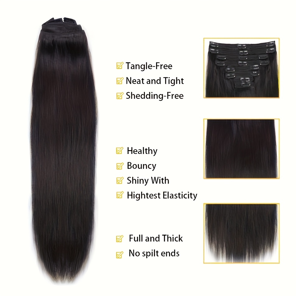 Extensions de cheveux à clipse - Seamless Clip In Hair Extensions Human Hair avis et prix