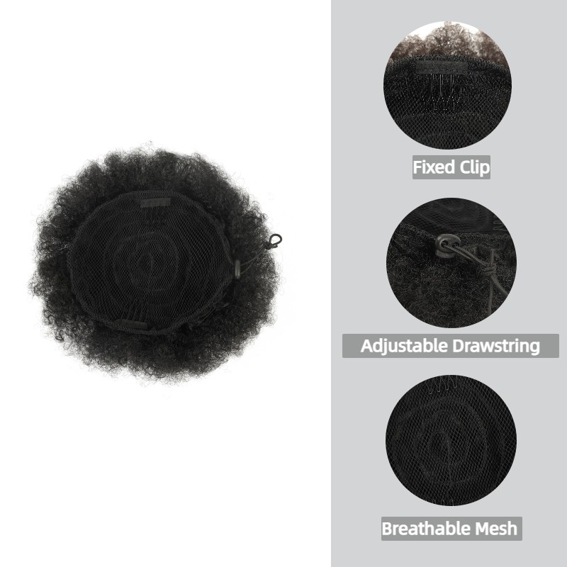 Extension de queue de cheval a - Drawstring Afro Curly Puff Ponytail avis et prix