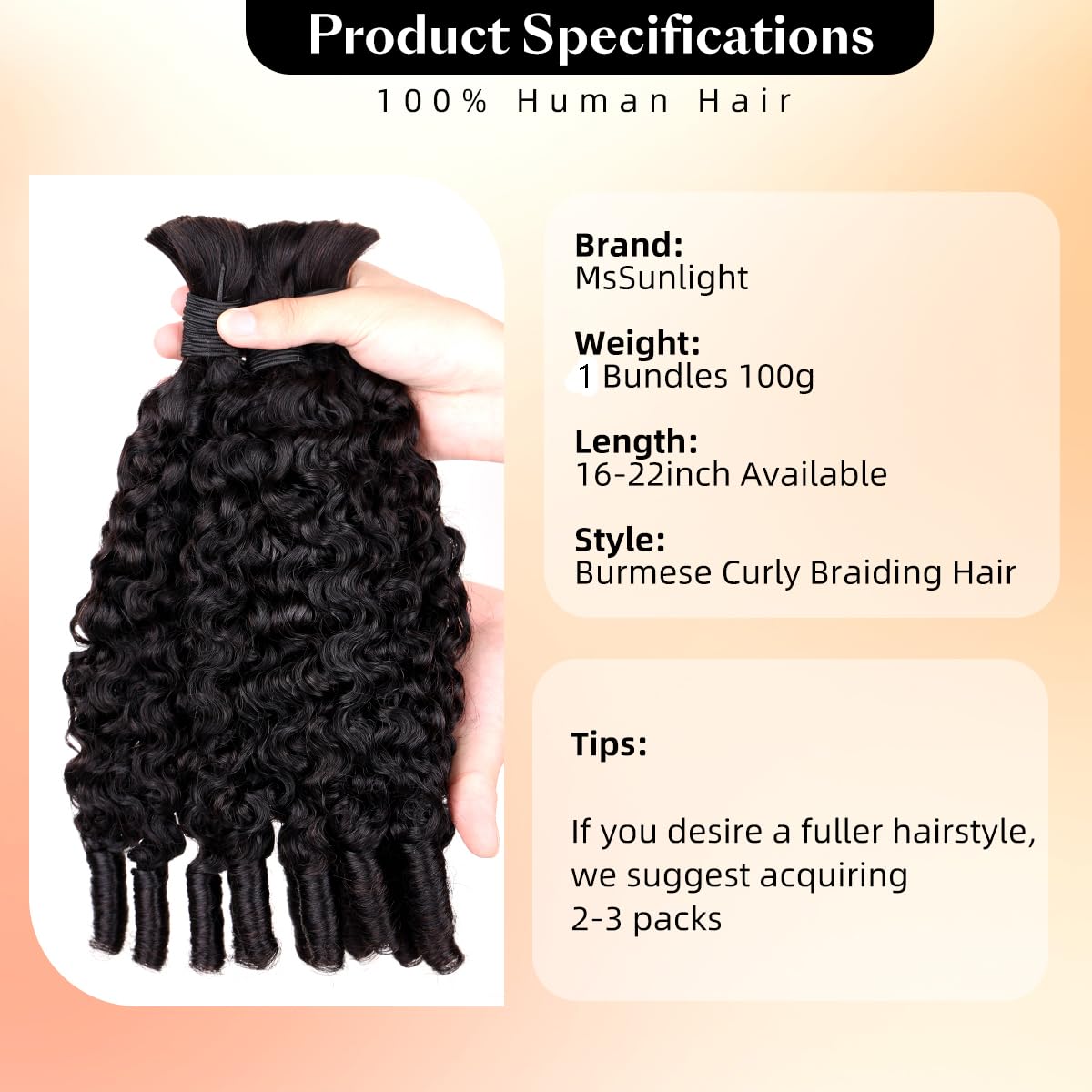 Cheveux humains à tresser 15A  - Water Wave Bulk Human Hair For Braiding avis et prix
