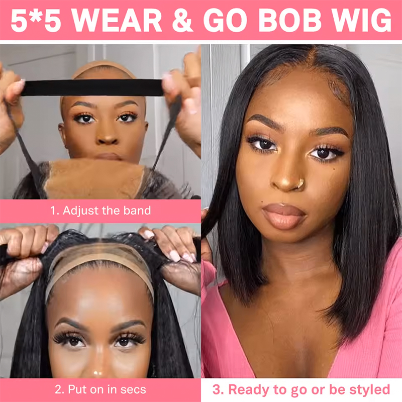 Perruques Lace Front en Cheveu - Glueless Wear And Go Human Hair Wig avis et prix