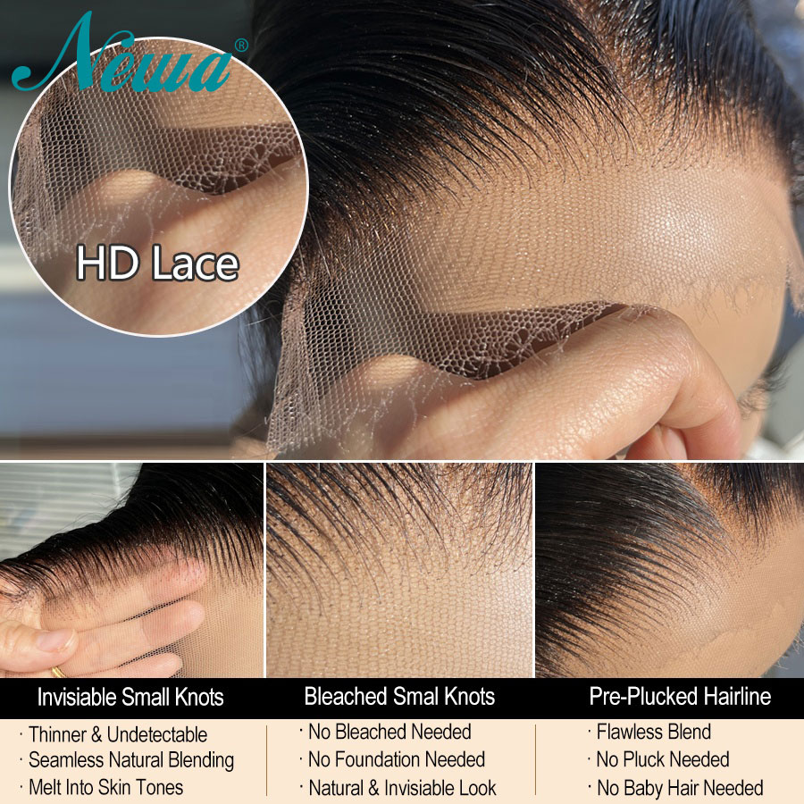 Perruque Naturelle Lisse Ultra - Hd Lace Frontal Wig Human Hair Pre Plucked avis et prix