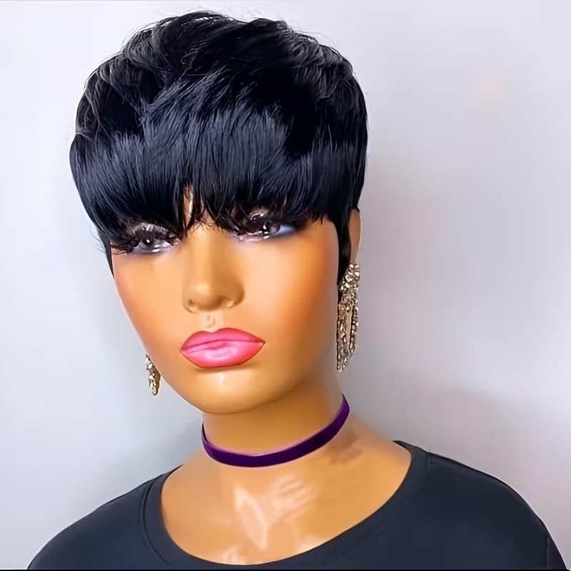 Perruques courtes en cheveux h - Short Pixie Cut Wig Human Hair Cheap avis et prix