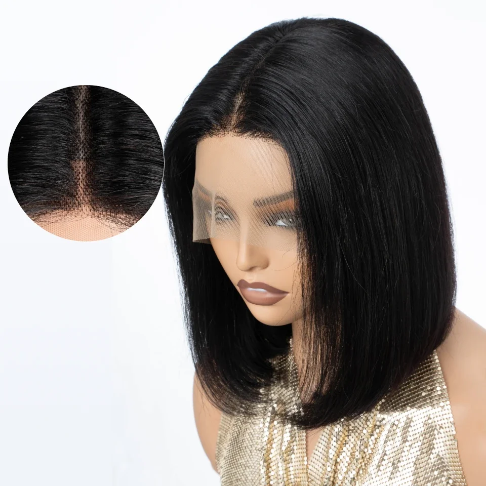 Perruques Bob courtes droites  - Glueless Wear And Go Human Hair Wig avis et prix