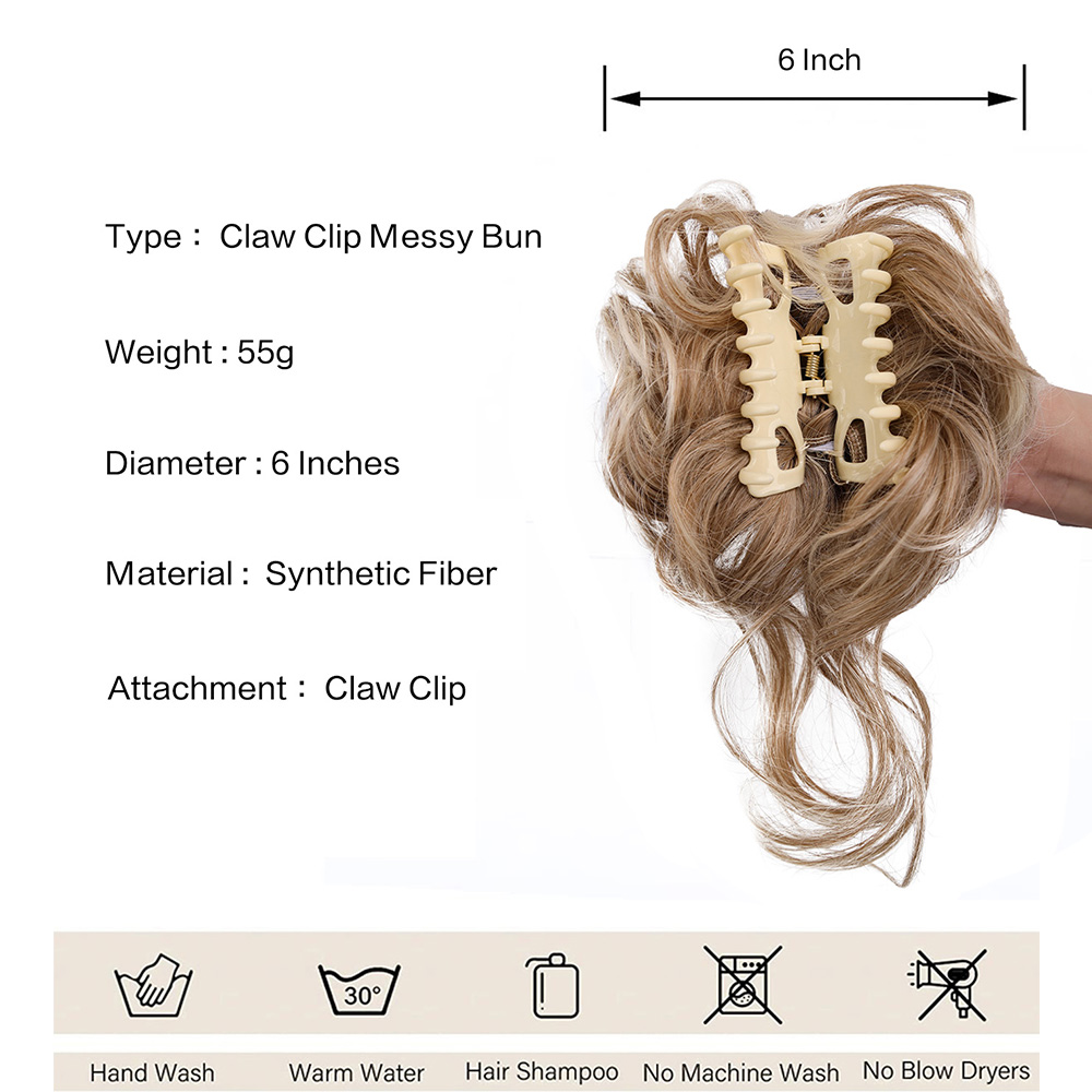 Chignon synthétique en désordr - Claw Clip Messy Bun Hair Piece avis et prix