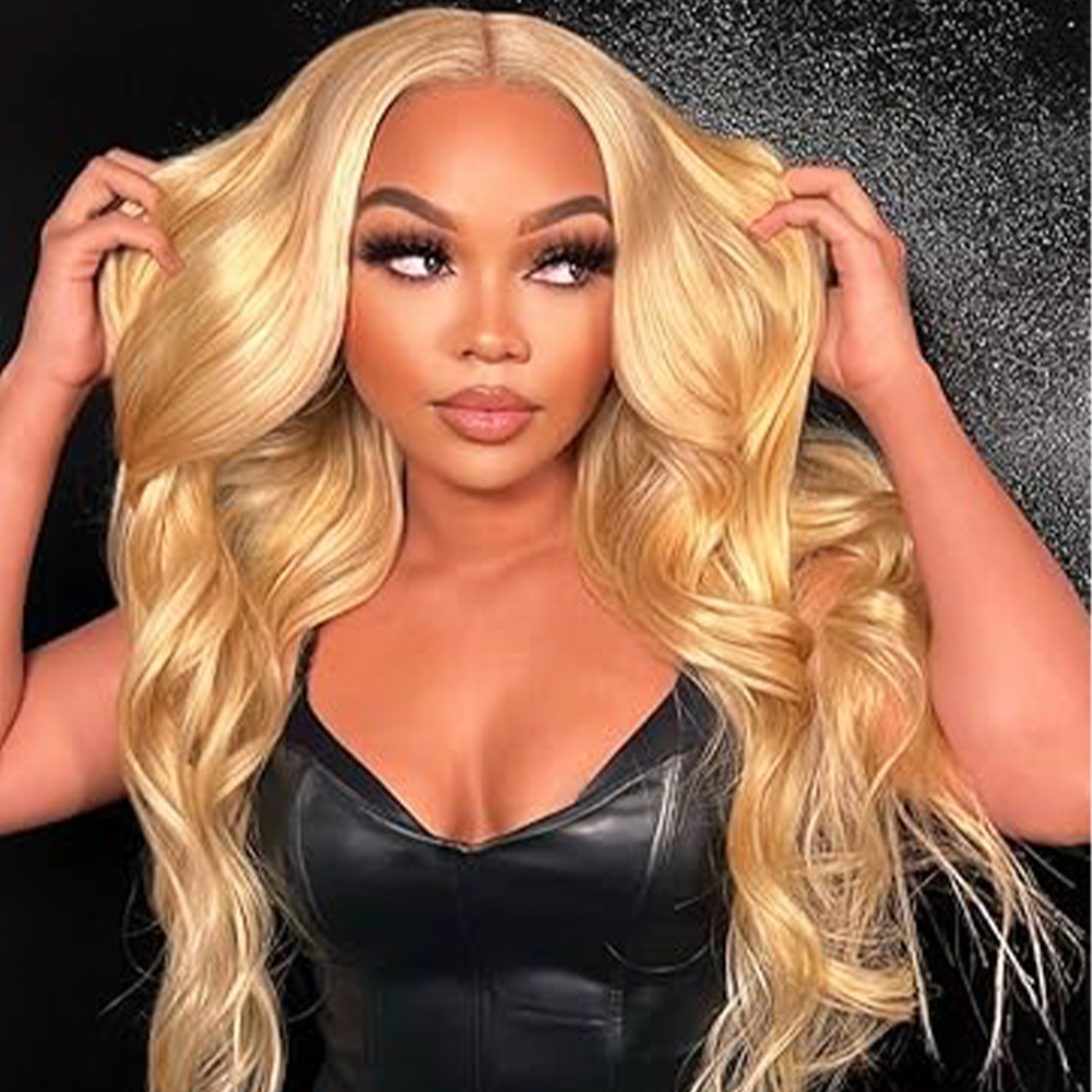 Perruque de cheveux humains bl - 613 Blonde Body Wave Lace Front Wig avis et prix