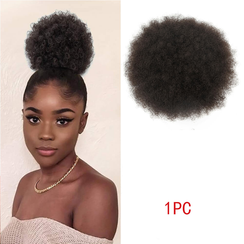 Afro bouffée cordon queue de c - Drawstring Afro Curly Puff Ponytail avis et prix