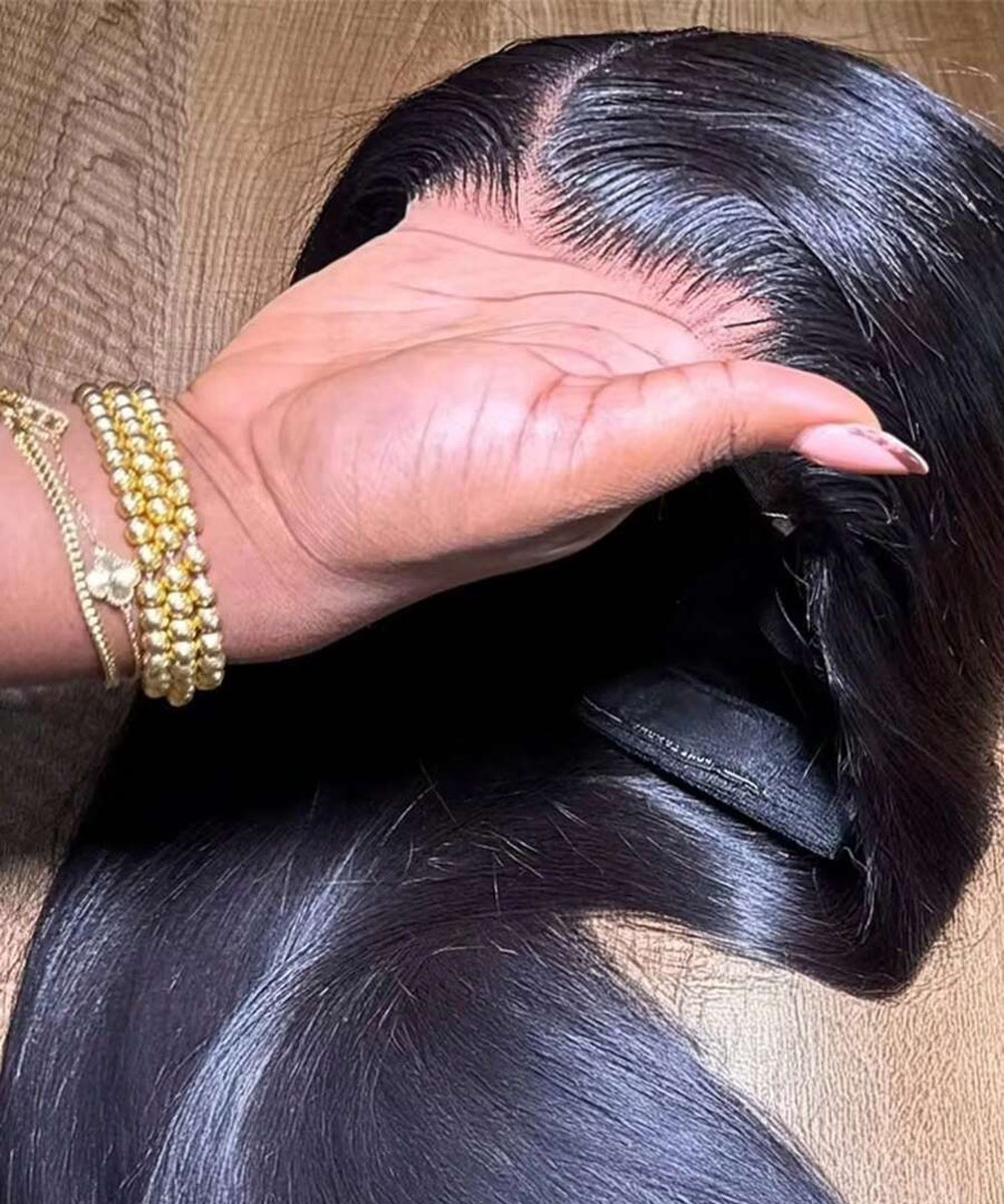 Perruques Lace Front Ultra-Lis - Hd Lace Frontal Wig Human Hair Pre Plucked avis et prix