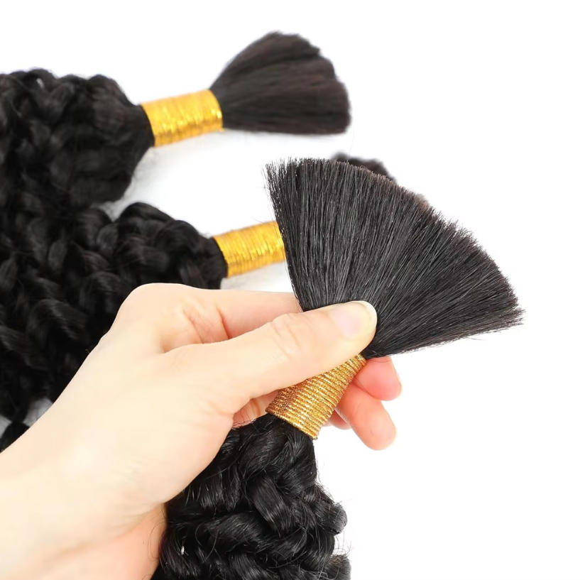 Cheveux humains en vrac, textu - Water Wave Bulk Human Hair For Braiding avis et prix