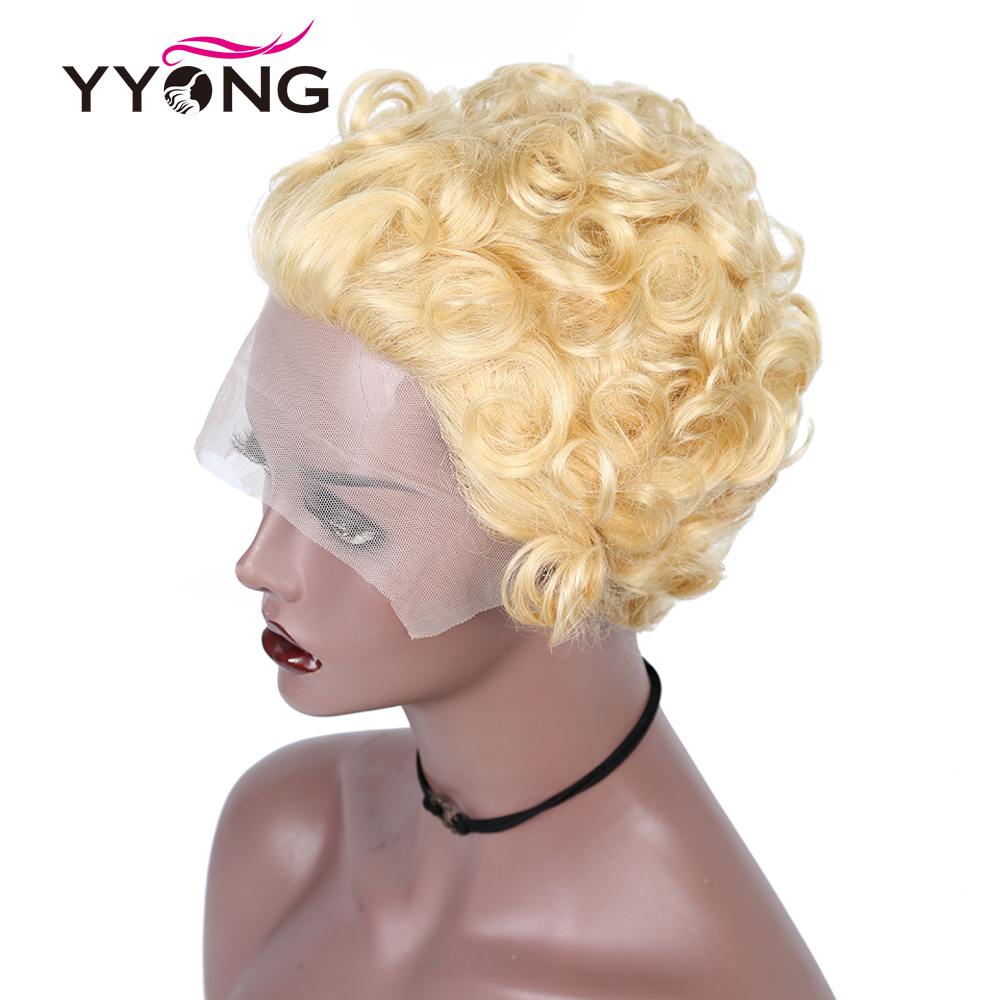 613 miel blond coupe lutin den - Short Pixie Cut Wig Human Hair Cheap avis et prix