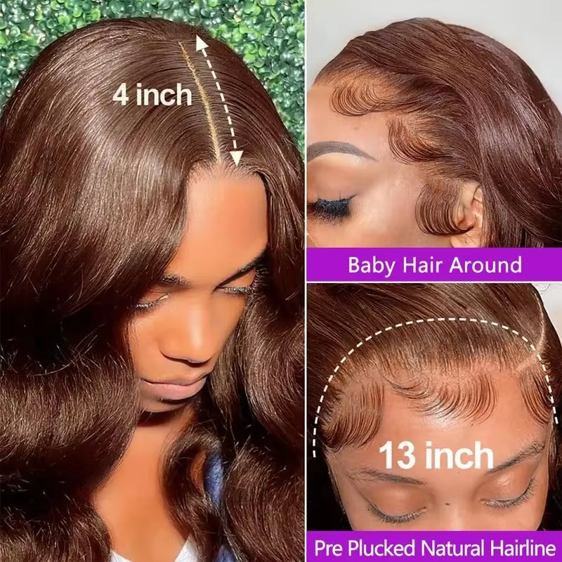 Perruque frontale en dentelle  - Hd Lace Frontal Wig Human Hair Pre Plucked avis et prix