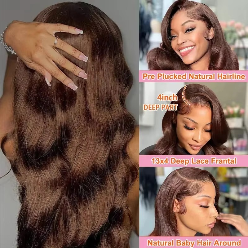 Perruque frontale en dentelle  - Hd Lace Frontal Wig Human Hair Pre Plucked avis et prix