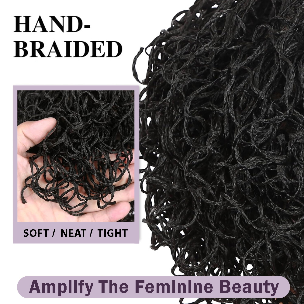Perruques tressées Double boît - Synthetic Braided Wigs For Black Women avis et prix