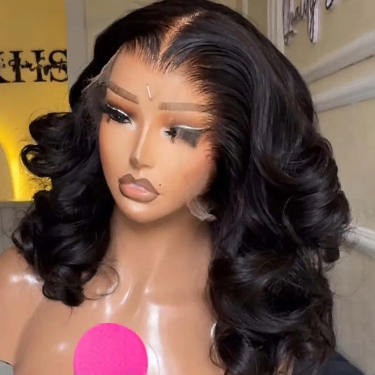 Perruque noire courte coupe bo - Pre Parted 13X4 Lace Front Bob Wig avis et prix