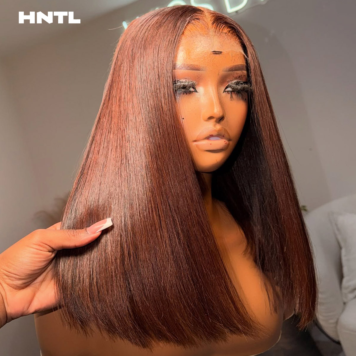 Perruque Bob Courte Brune Sans - Pre Parted 13X4 Lace Front Bob Wig avis et prix