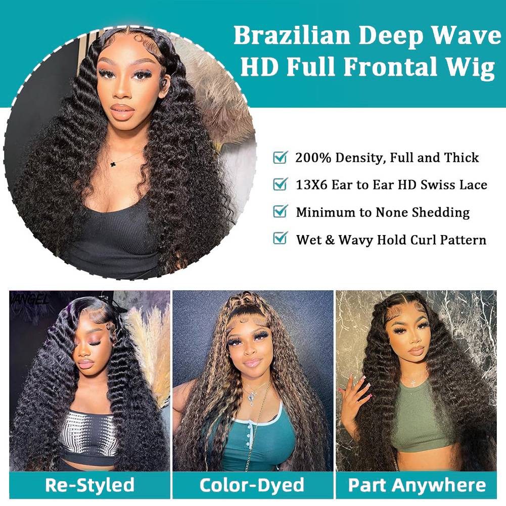 40 46 pouces vague profonde 13 - Lace Front Wigs avis et prix