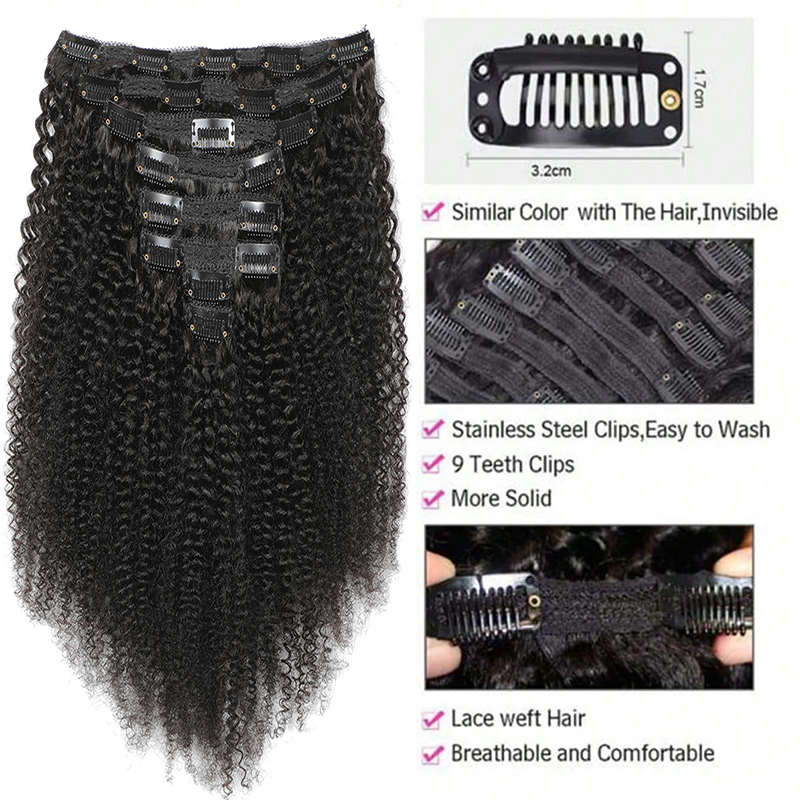 Extensions de cheveux humains  - Seamless Clip In Hair Extensions Human Hair avis et prix