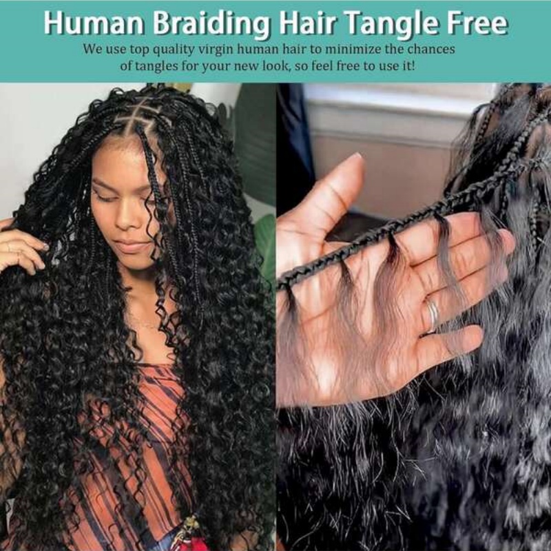 2 paquets vague d'eau en vrac  - Water Wave Bulk Human Hair For Braiding avis et prix