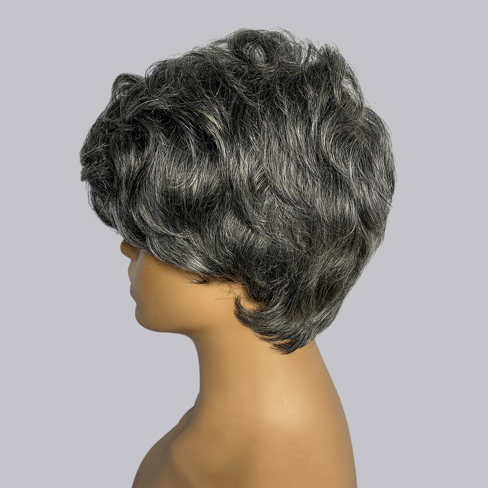 Perruques de cheveux humains c - Short Pixie Cut Wig Human Hair Cheap avis et prix